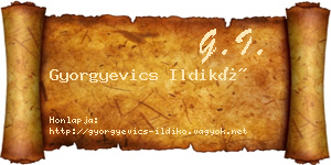 Gyorgyevics Ildikó névjegykártya